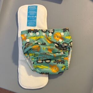 Charlie Banana Diaper Cover - Green with Safari Animals